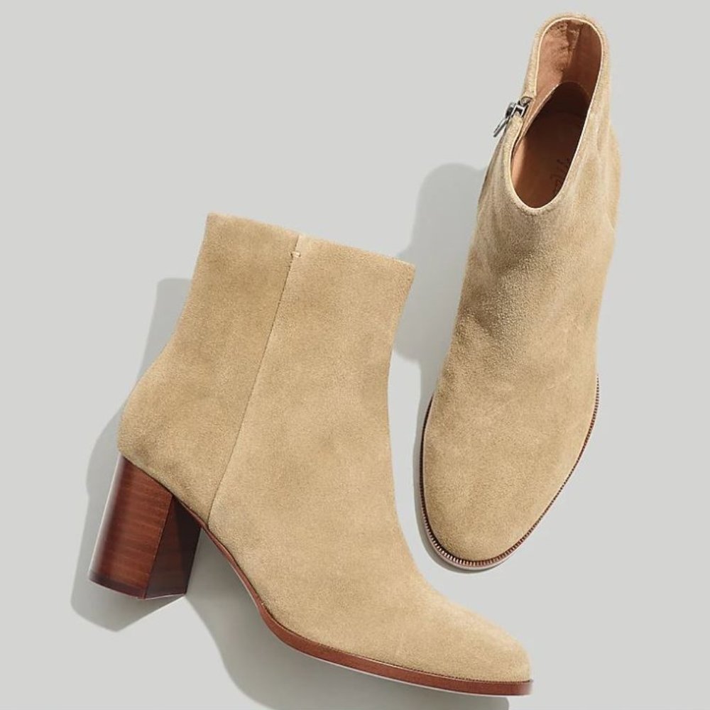 Madewell The Mira Side-Seam Ankle Boot in Suede NH202